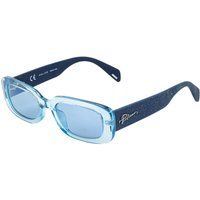 Retro Rechteckige Blaue Sonnenbrille