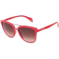 Rote Sonnenbrille mit quadratischem Rahmen