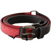Roter Canvas-Leder-Gürtel