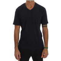 Basic V-Ausschnitt T-Shirt mit Tasche