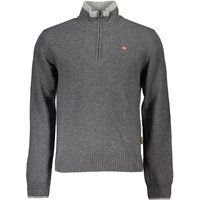 Herren Viertelreißverschluss Baumwoll Strickpullover
