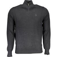 Klassischer Baumwoll-Pullover mit Halbreißverschluss