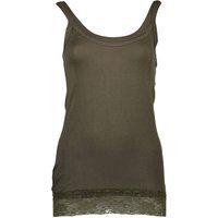 Ärmelloses Tanktop mit Spitzenbesatz