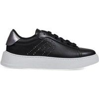Nieten-Plattform-Sneaker aus Leder