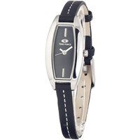 Elegante Armbanduhr mit schwarzem Lederarmband