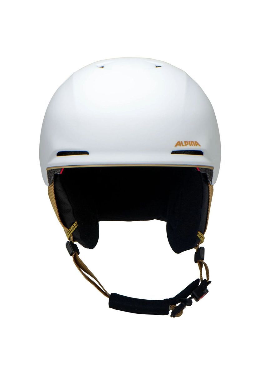 Klassischer weißer Sporthelm mit Detail