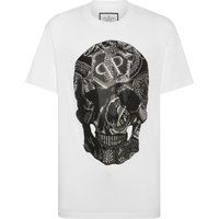 T-Shirt Schädel Grafik aus Baumwolljersey