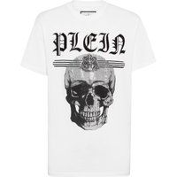Baumwoll T-Shirt mit Totenkopf Grafik