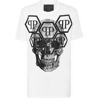 Totenkopf-Grafik Baumwolljersey T-Shirt
