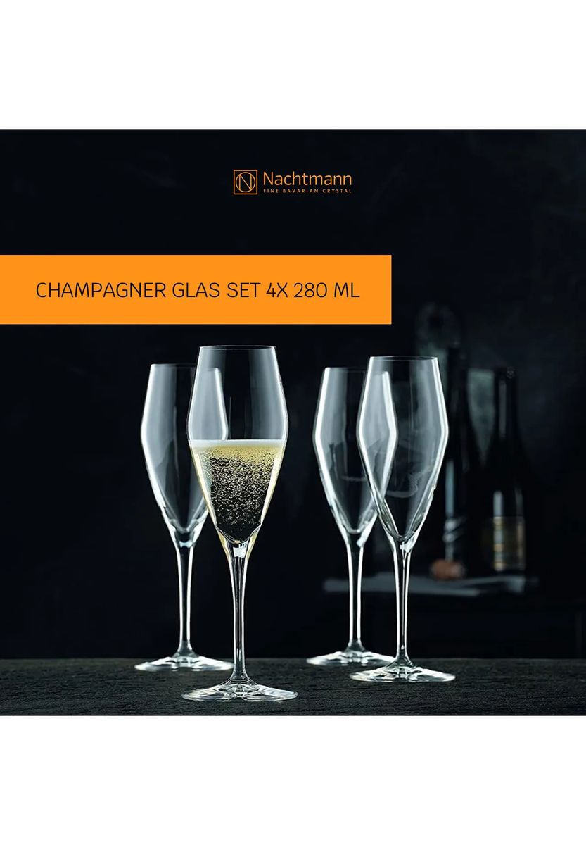Nachtmann Champagnerglas-Set, 4-teilig, transparent