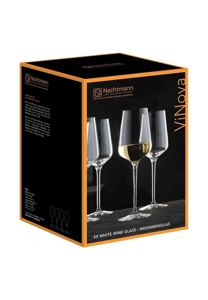 Nachtmann Weißweingläser "ViNova", 4er-Set, robust, langlebig, transparent