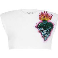 Verziertes grafisches Crop-Top