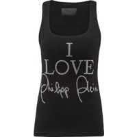 Jersey Tanktop mit Strass-Verzierung