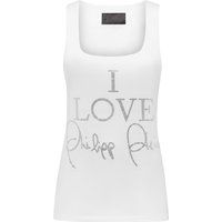 Jersey Tanktop mit Strass-Verzierung