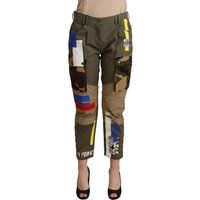 Multicolor Camouflage Patchwork-Hosen Pan72085