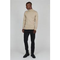 Klassischer, figurbetonter Rollkragen Strickpullover