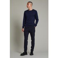Klassischer Feinstrick Rundhals Pullover