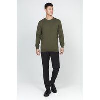 Klassischer Feinstrick Rundhals Pullover