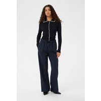 Schmal geschnittene Strickjacke mit Rippenmuster