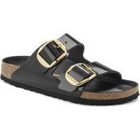Schwarze Arizona Big Buckle Sandalen
