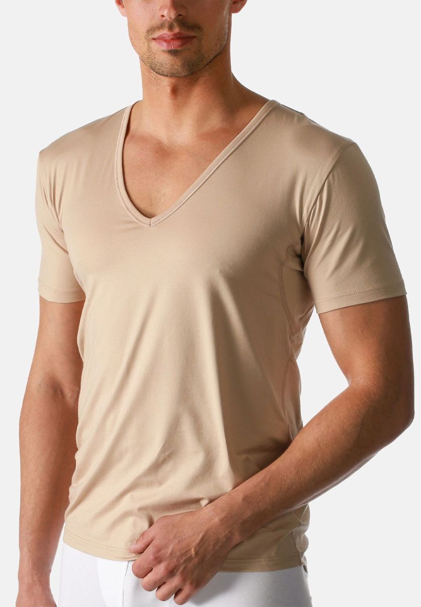 Herren Slim Fit T-Shirt mit tiefem V-Ausschnitt