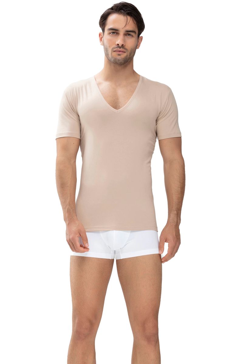 Herren Slim Fit T-Shirt mit tiefem V-Ausschnitt