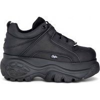 Klobige Plateau-Sneakers aus Leder