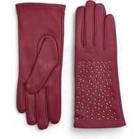 Damen Lederhandschuhe mit Nieten und Futter
