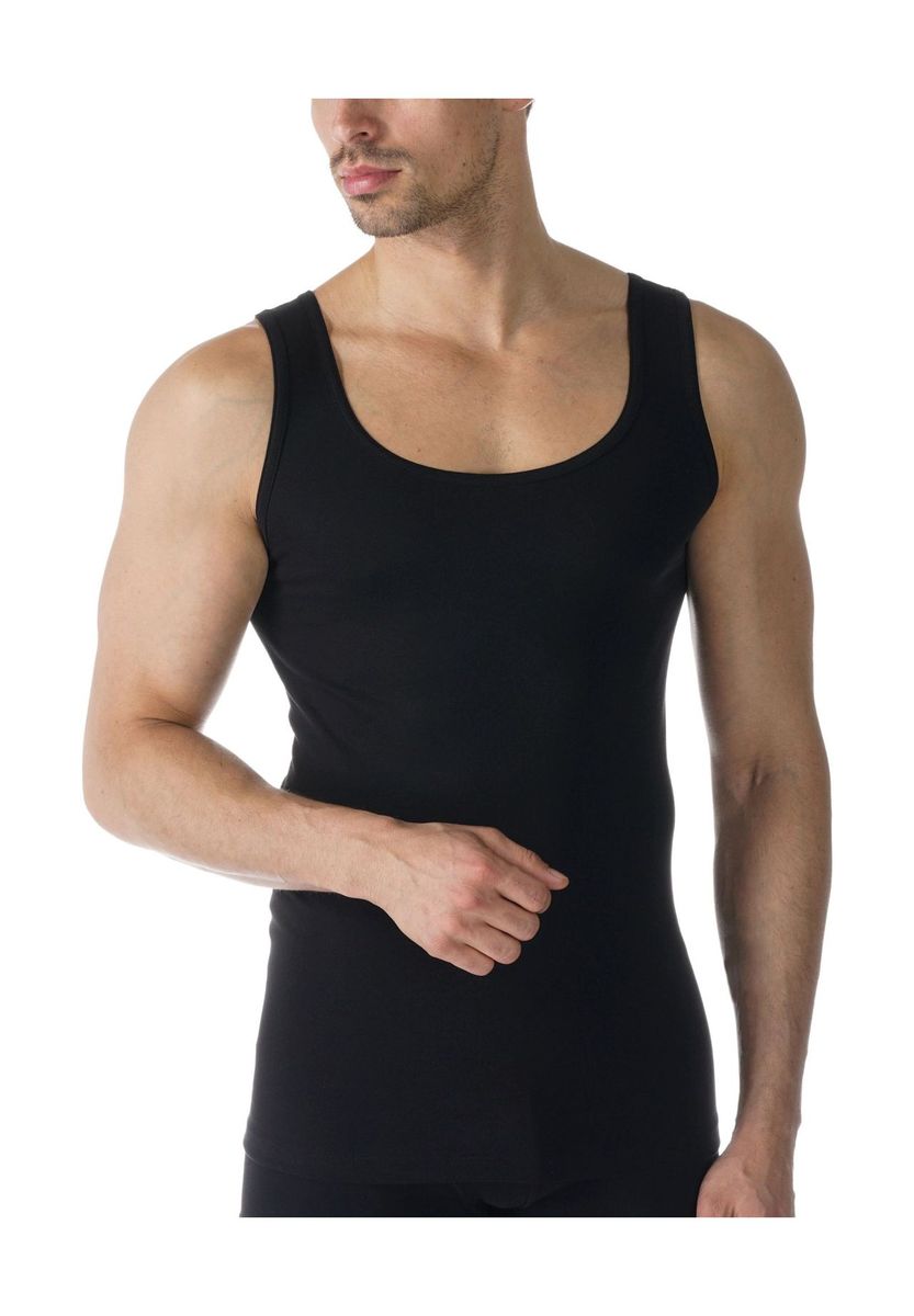 Essentielles schwarzes Baumwoll Tanktop