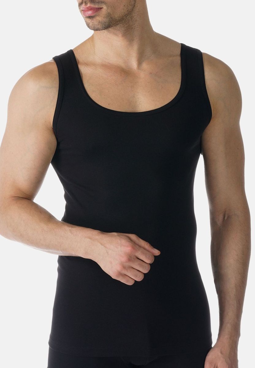 Essentielles schwarzes Baumwoll Tanktop