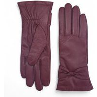 Damen Handschuhe aus italienischem Leder mit Schleife
