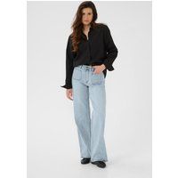 Hochtaillierte Jeans mit weitem Bein