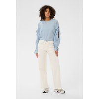 Hochtaillierte Jeans mit weitem Bein