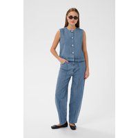 Jeans mit geradem Bein und hoher Taille