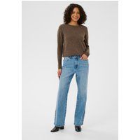 Weitgeschnittene Jeans mit Knopfdetail