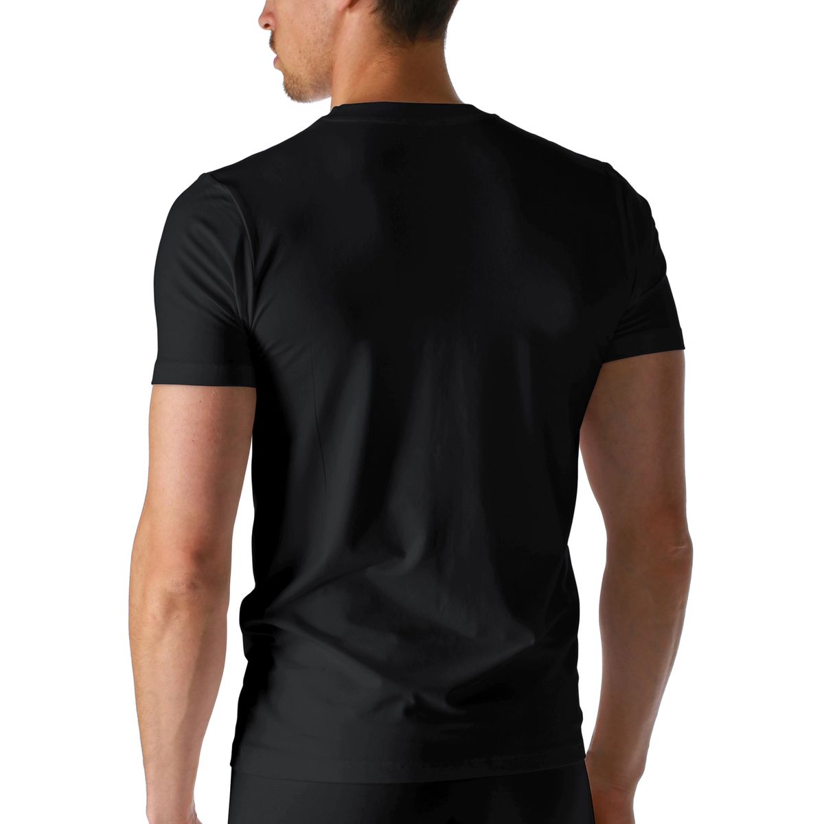 Atmungsaktives Baumwoll-T-Shirt mit Rundhals