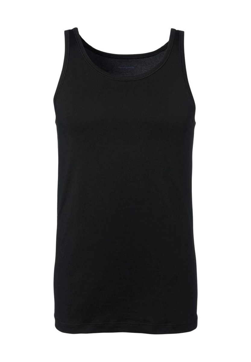 Klassisches schwarzes Unterhemd mit breiten Trägern