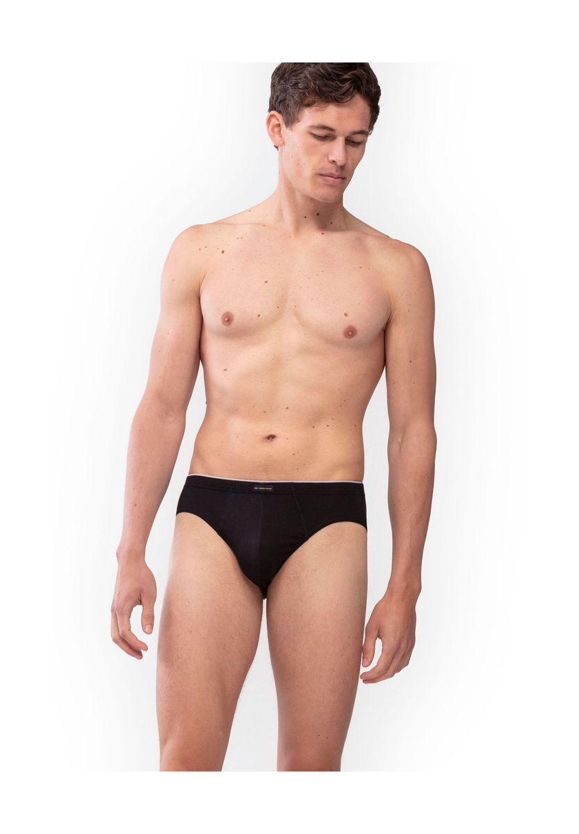 Klassische, einfarbige, schwarze Slips