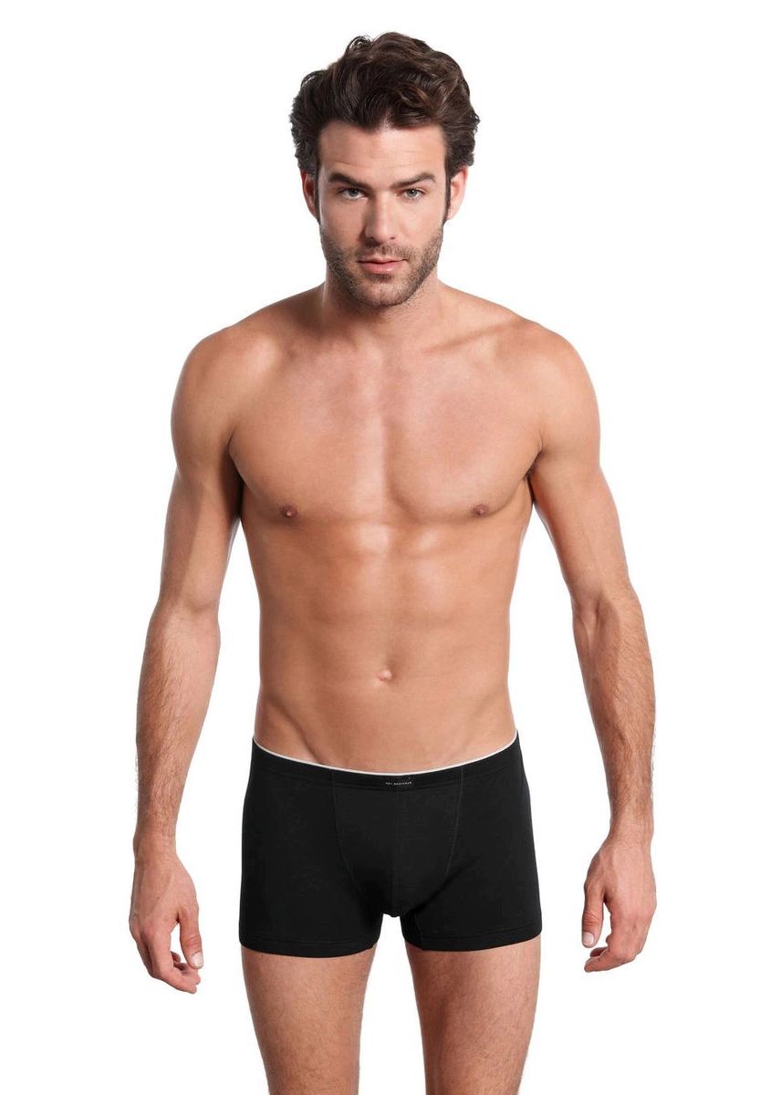 Klassische einfarbige schwarze Boxershorts
