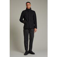 Kurze Jacke mit Trichterkragen aus Wollmischung