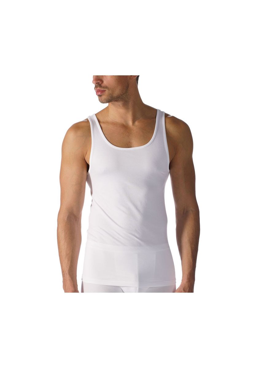 Herren Weißes Ärmelloses Unterhemd Tanktop