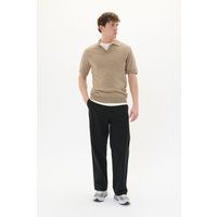 Feinstrick Kurzarm Poloshirt
