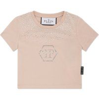 Cropped T-Shirt Strass Round Neck Ss Hexagon