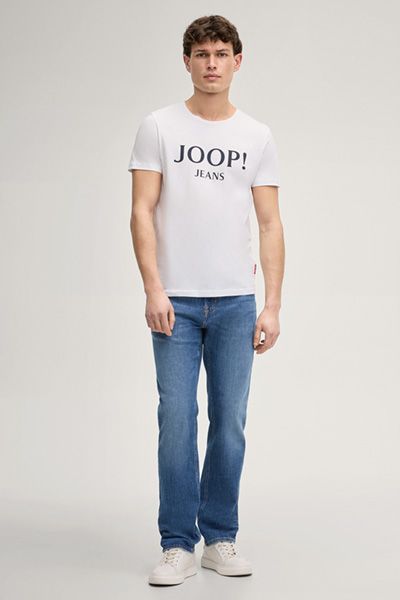 Joop! Jeans Weißes Baumwoll T-Shirt mit Logo-Print