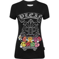 Strass Grafikdruck Slim Fit T-Shirt