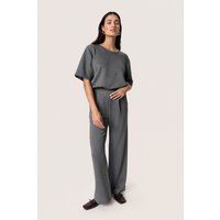 Weite Strickhose mit hohem Bund