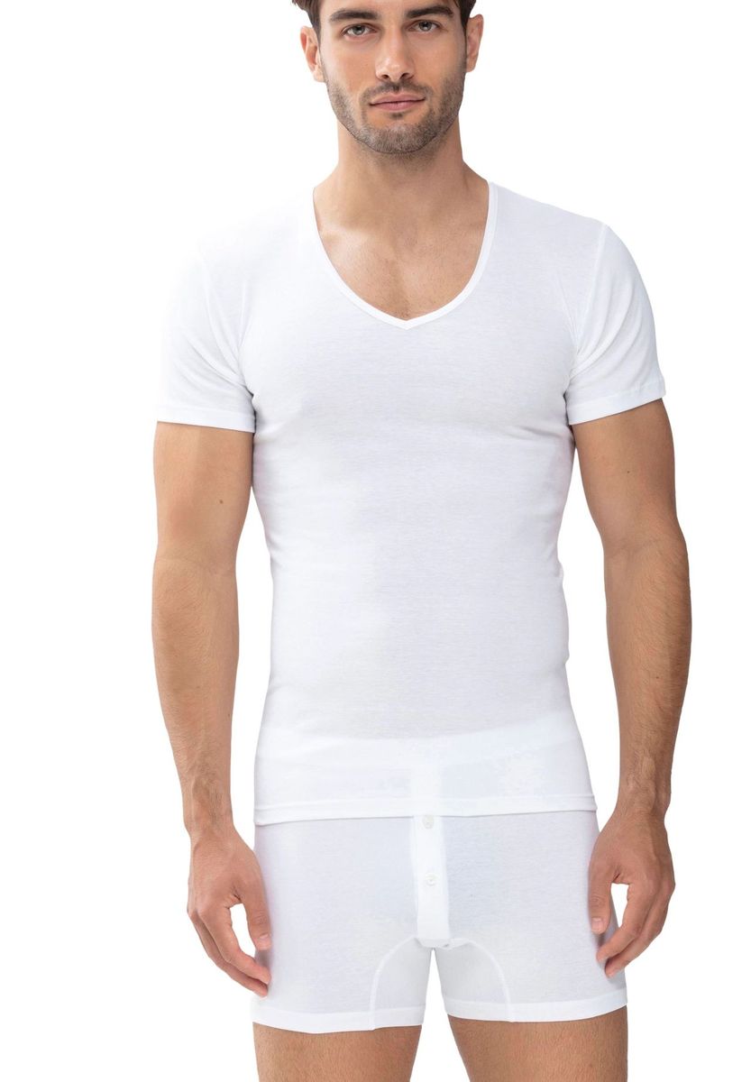 Figurbetontes V-Ausschnitt T-Shirt