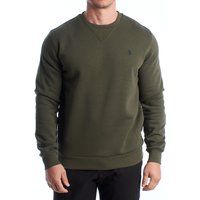 Herren Fleece-Sweatshirt mit Rundhalsausschnitt