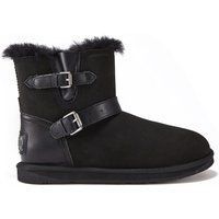Kurzer Stiefel aus Wildleder mit Schnalle