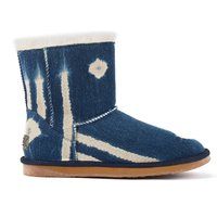Stiefeletten aus indigofarbenem Denim